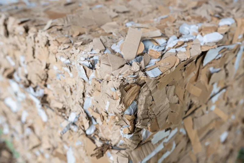 cartón proveniente de material reciclado en Cartonajes Barco