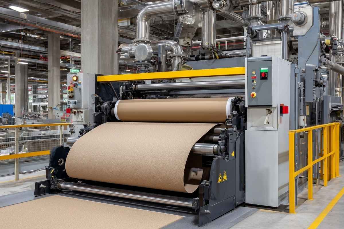 Fase intermedia de la fabricación del cartón: prensado y secado