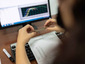 comprobación del gramaje del cartón