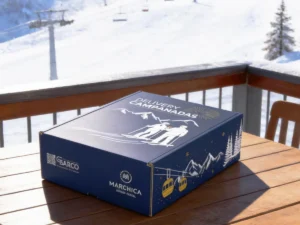 packaging utilizado en nochevieja en la estación de esquí de Formigal